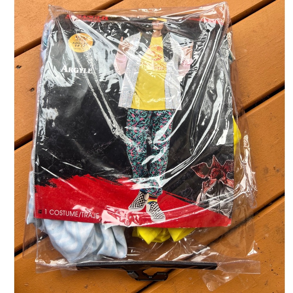 Stranger Things Argyle Costume Adult Size XS/S Surfer Boy Pizza Cosplay‎ Set